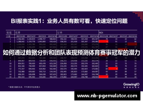 如何通过数据分析和团队表现预测体育赛事冠军的潜力